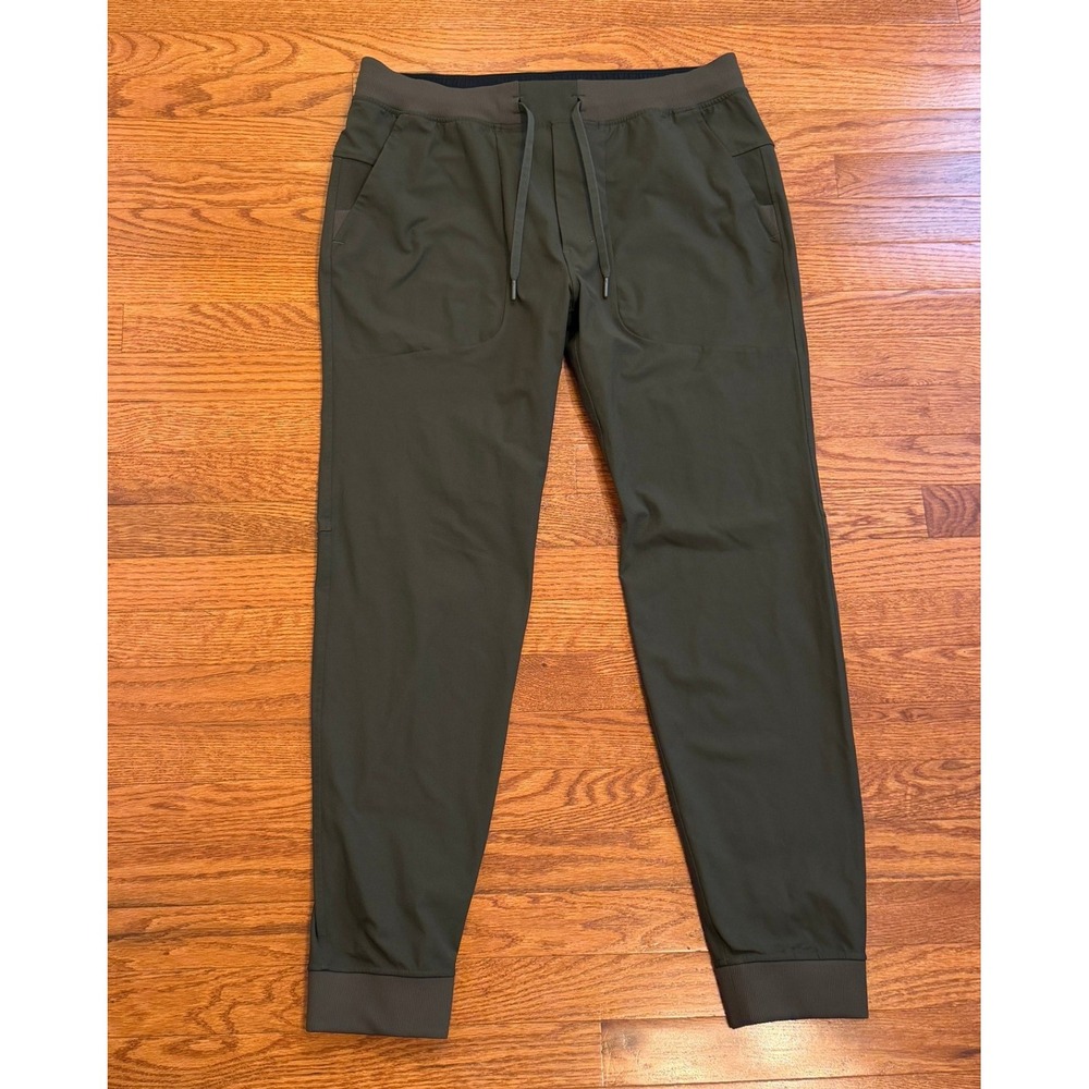 Lululemon ABC Joggers Pants Mens XL 30" Dark Green Athletic Warpstreme LM5AOLS